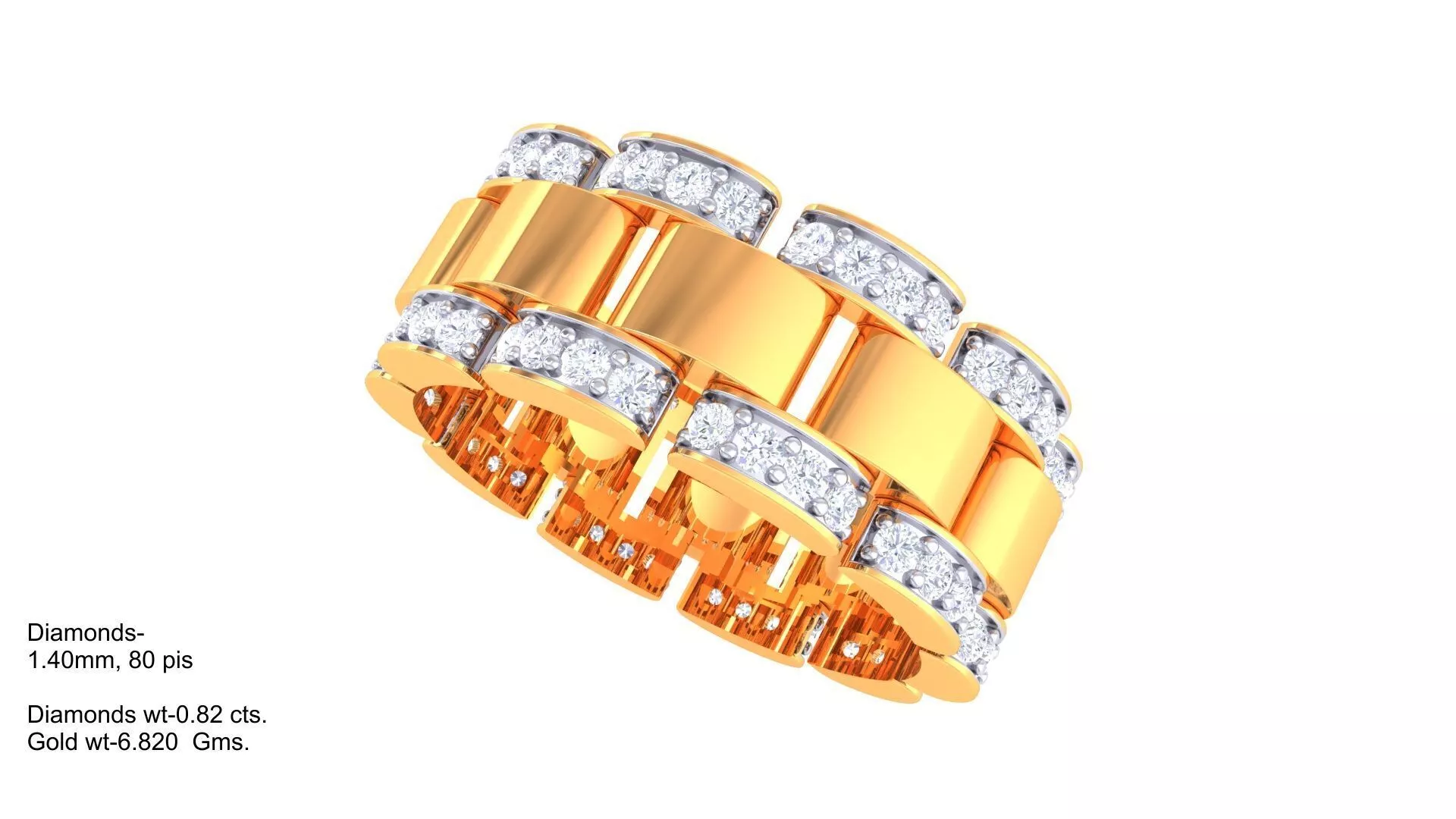 Diamond Men Ring 3D print model