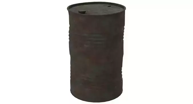 Barrel 2 Lowpoly rusty oil
