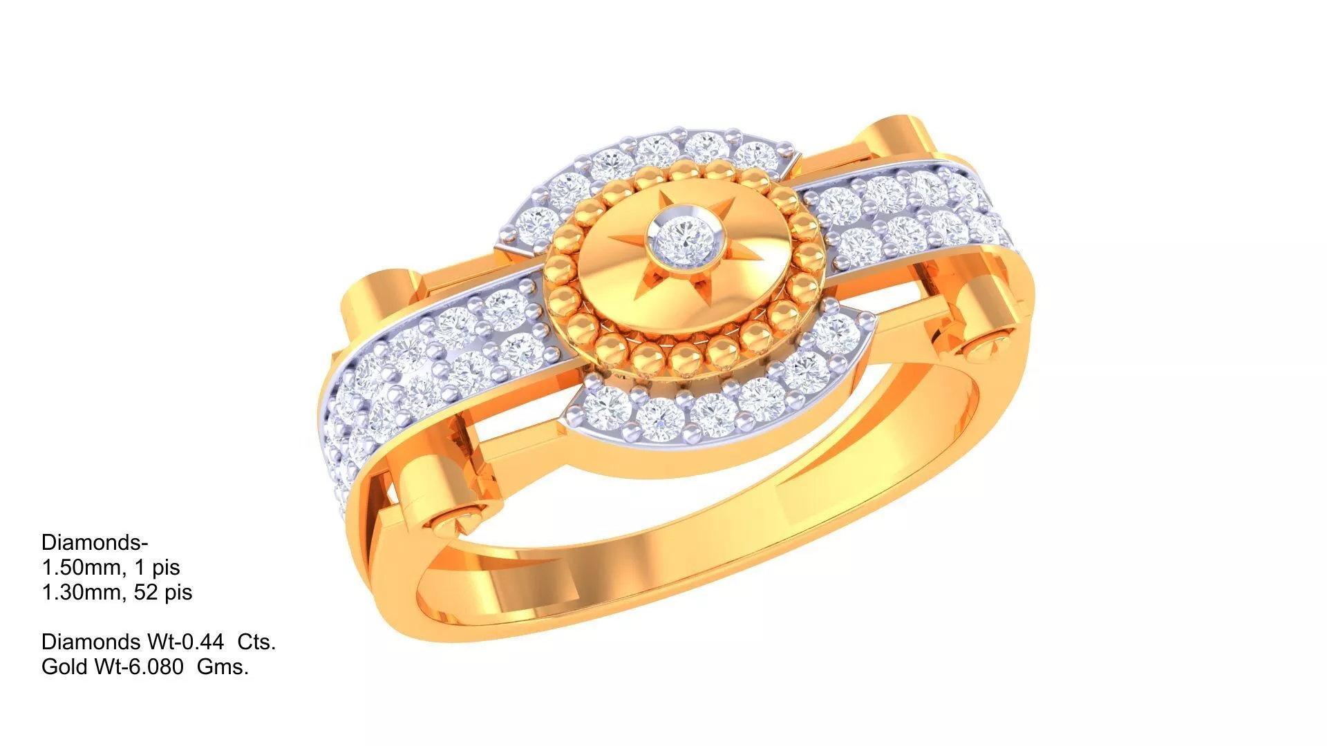 Diamond Men Ring 3D print model