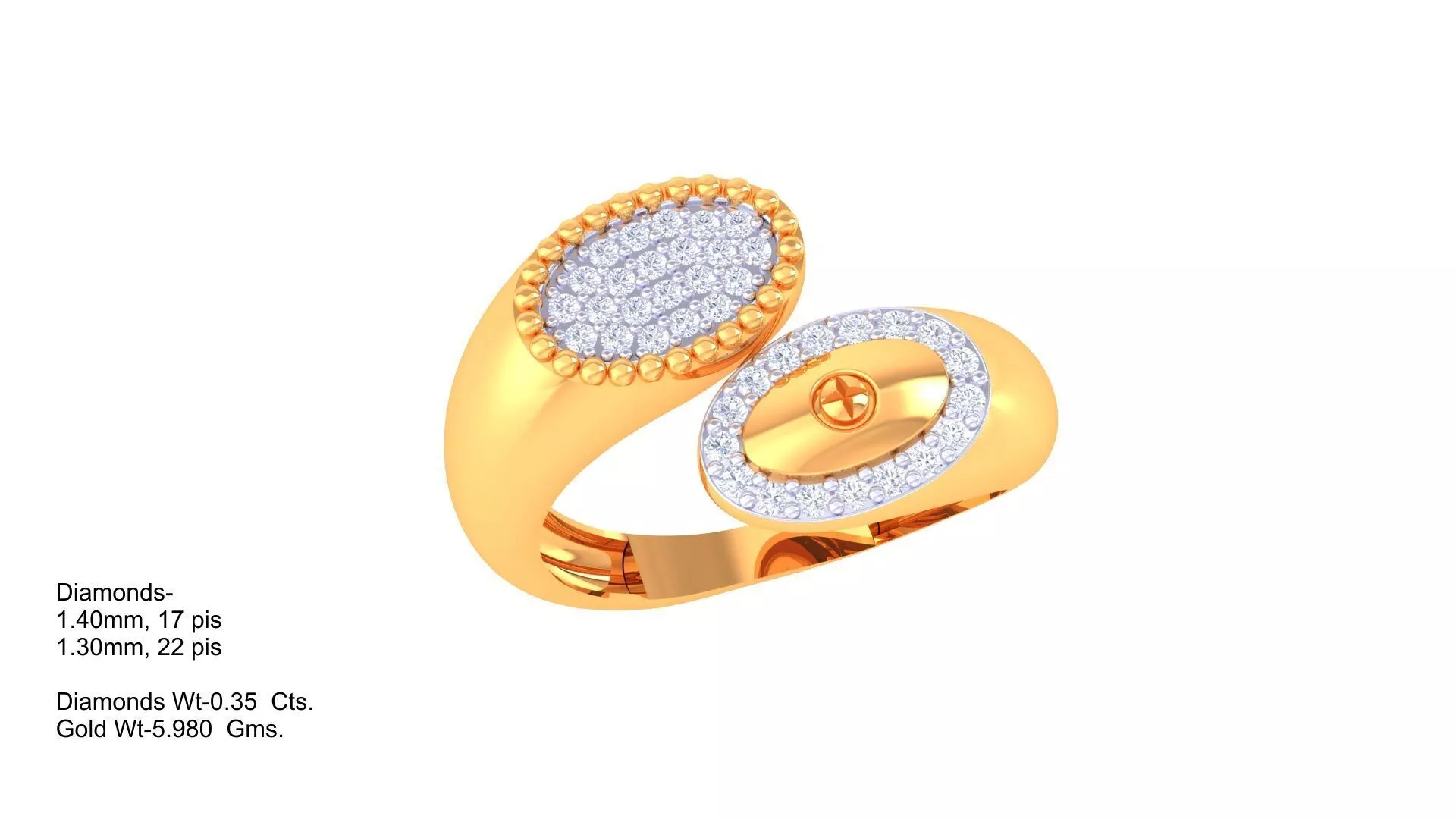 Diamond Men Ring 3D print model
