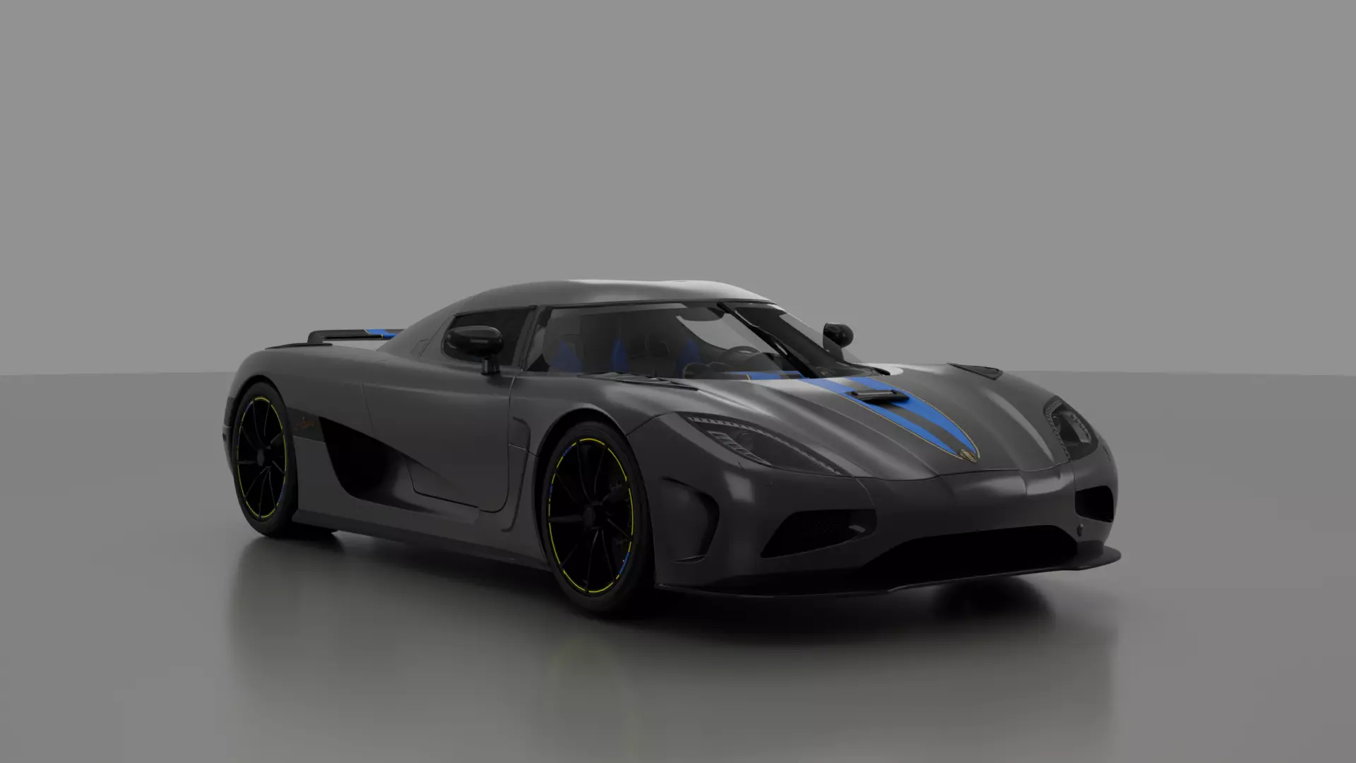 Title Koenigsegg Agera RS Grey Hypercar 3D Model Low-poly 3D model