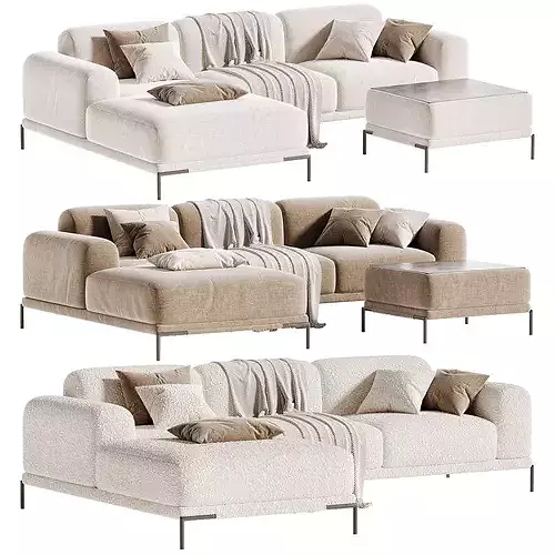Marlet Corner Sofa Low-poly 3D model