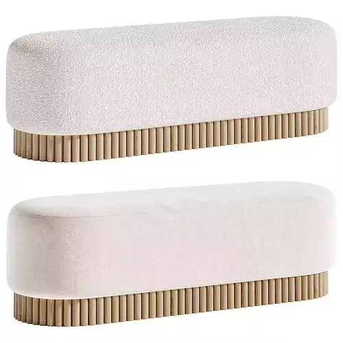 EnsAmble Loto Pouf Bench Low-poly 3D model 5