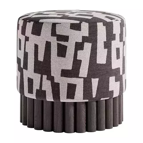EnsAmble Loto Pouf Bench Low-poly 3D model 2