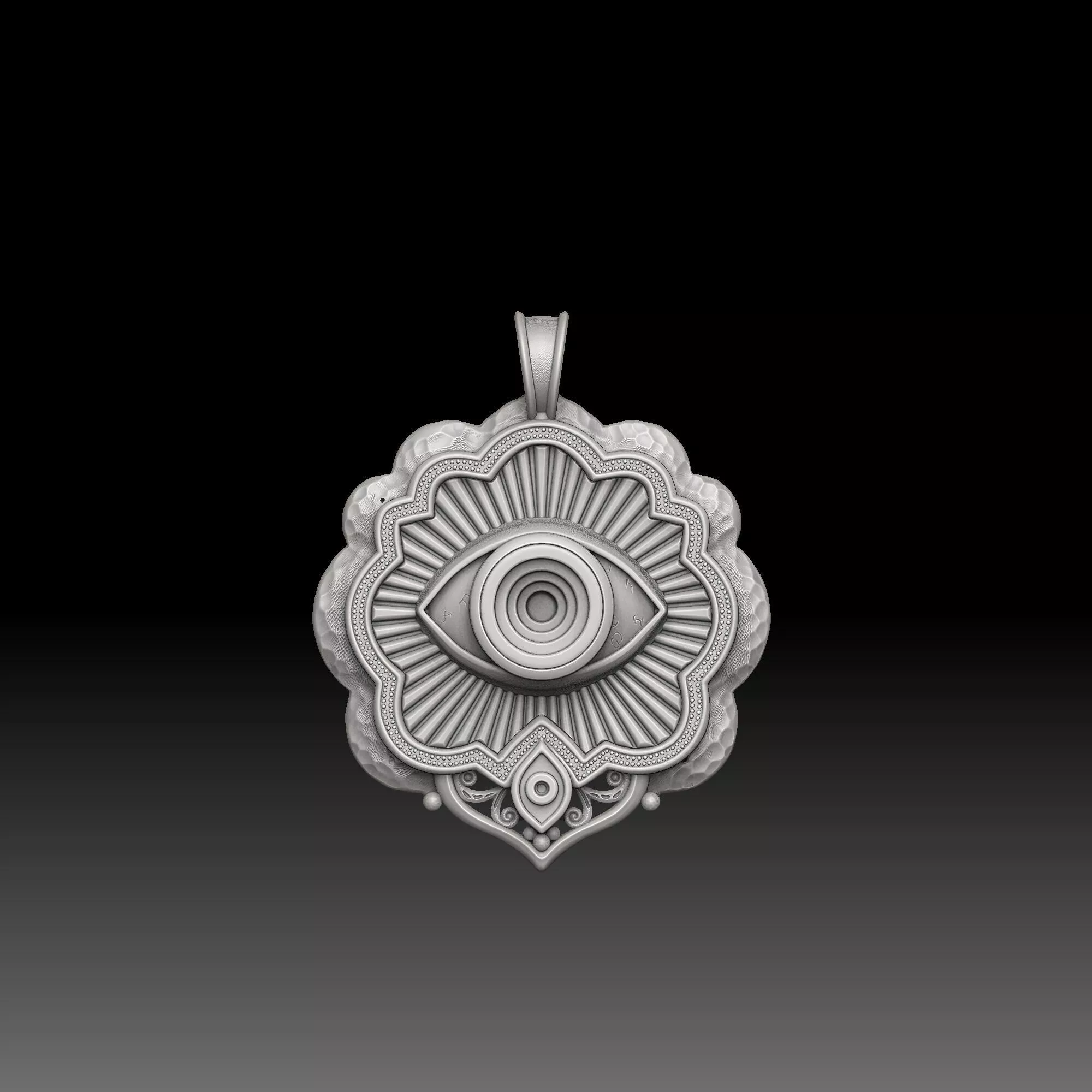 Mystical Eye Symbols- one inch pendant 3D print model