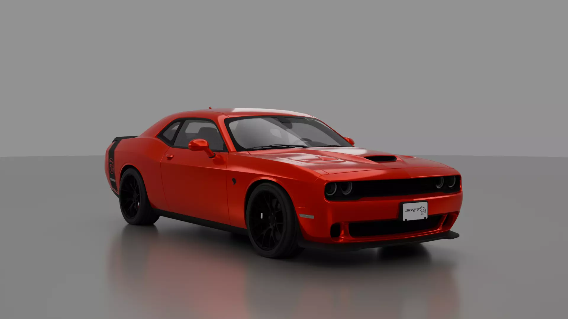 Dodge Challenger SRT Hellcat Redeye 3D Model Low-poly 3D model