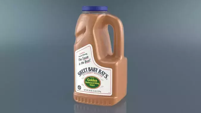 Golden Carolina-Style Sauce by Sweet Baby Rays 3D model 2