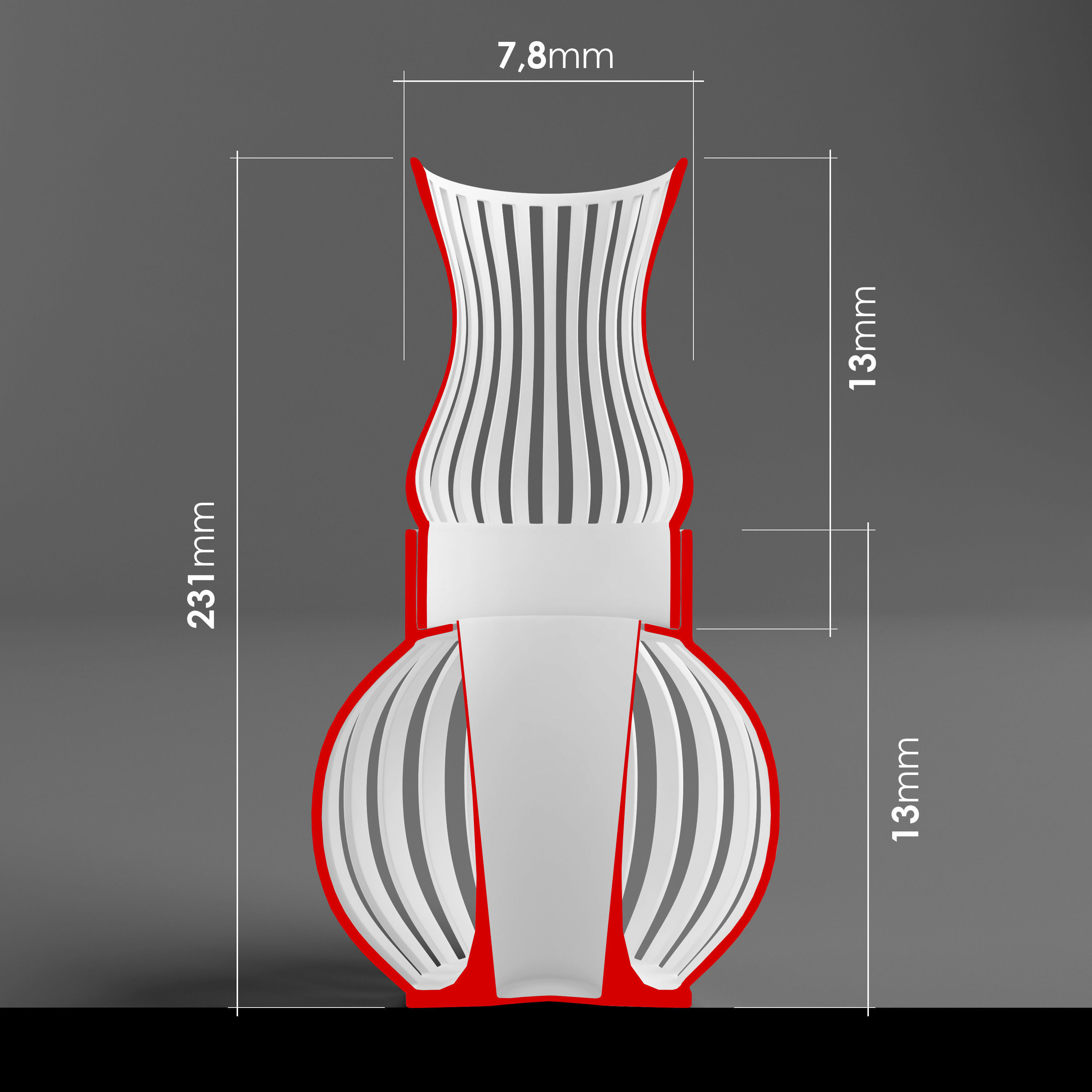 wire vase two parts 3D print model_5