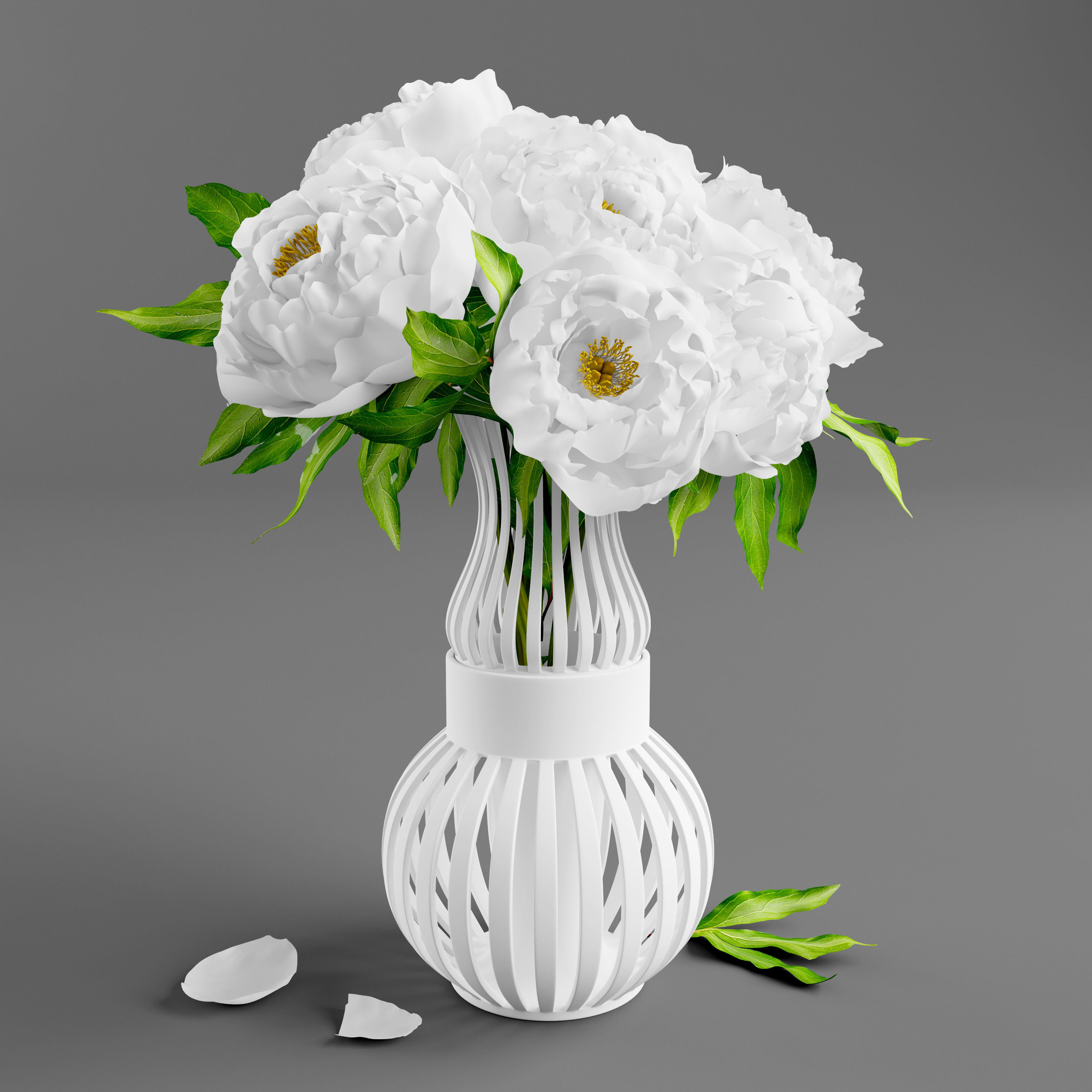 wire vase two parts 3D print model_4