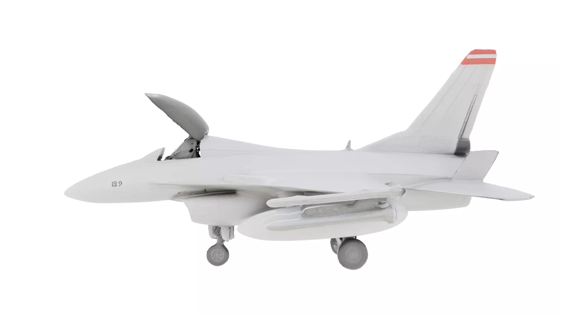 Game Ready 50k Quad Poly F16 Fighting Falcon Jet 3D Model Low-poly 3D model