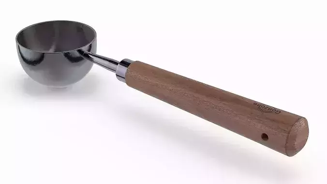 Gonzone Coffee Scoop Spoon Vintage Wood 3D model