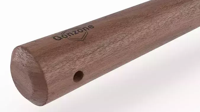Gonzone Coffee Scoop Spoon Vintage Wood 3D model 5