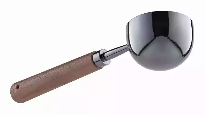 Gonzone Coffee Scoop Spoon Vintage Wood 3D model 3