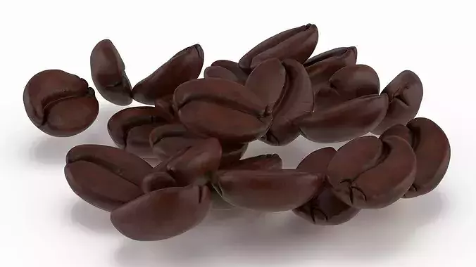 Measuring Spoon with Coffee Beans 3D model 6