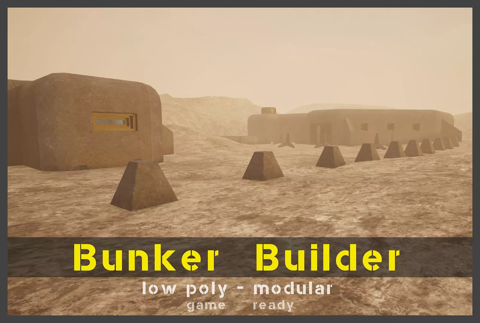 Bunker Builder Asset Pack Low-poly 3D model_0