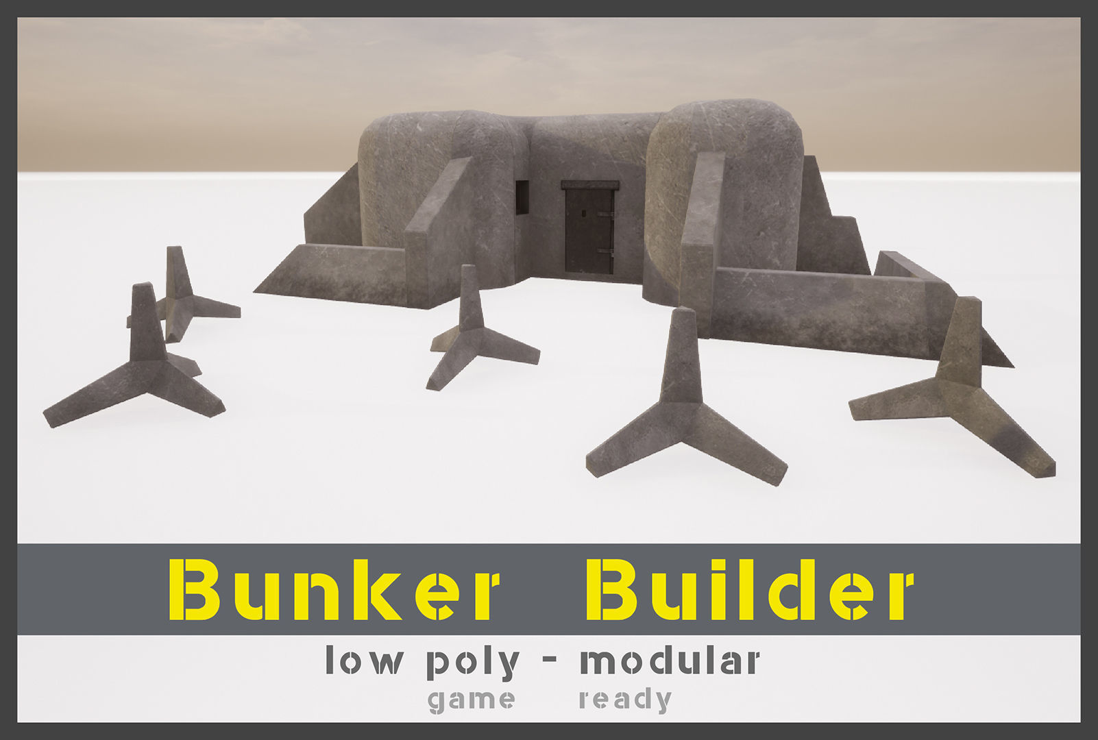 Bunker Builder Asset Pack Low-poly 3D model_1