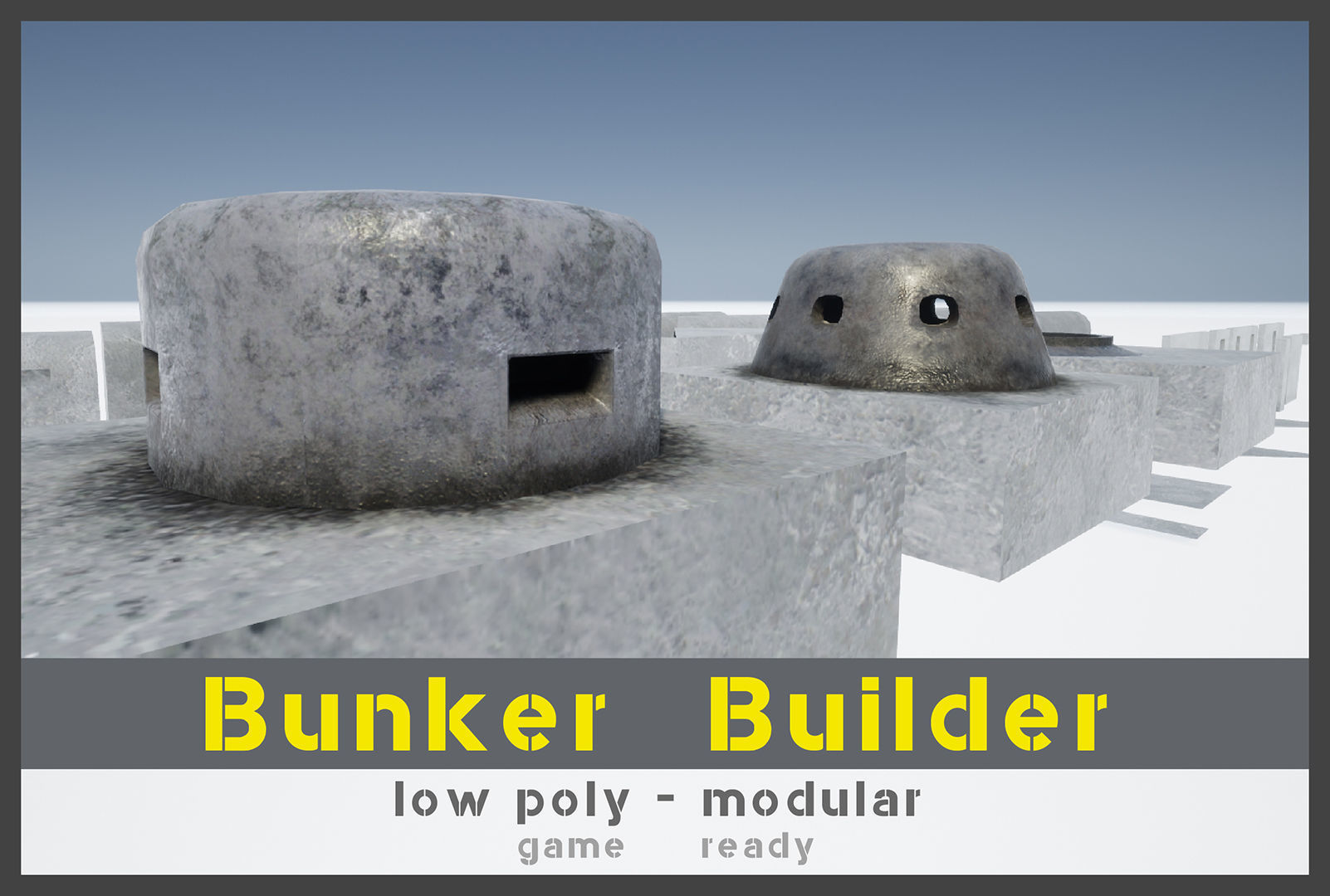 Bunker Builder Asset Pack Low-poly 3D model_2