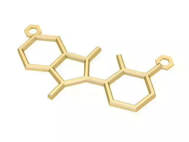 Pendant necklace with chemical structure