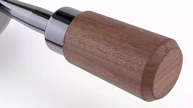 Vintage Barista Scoop for Coffee with Wooden Handle 3D model 5