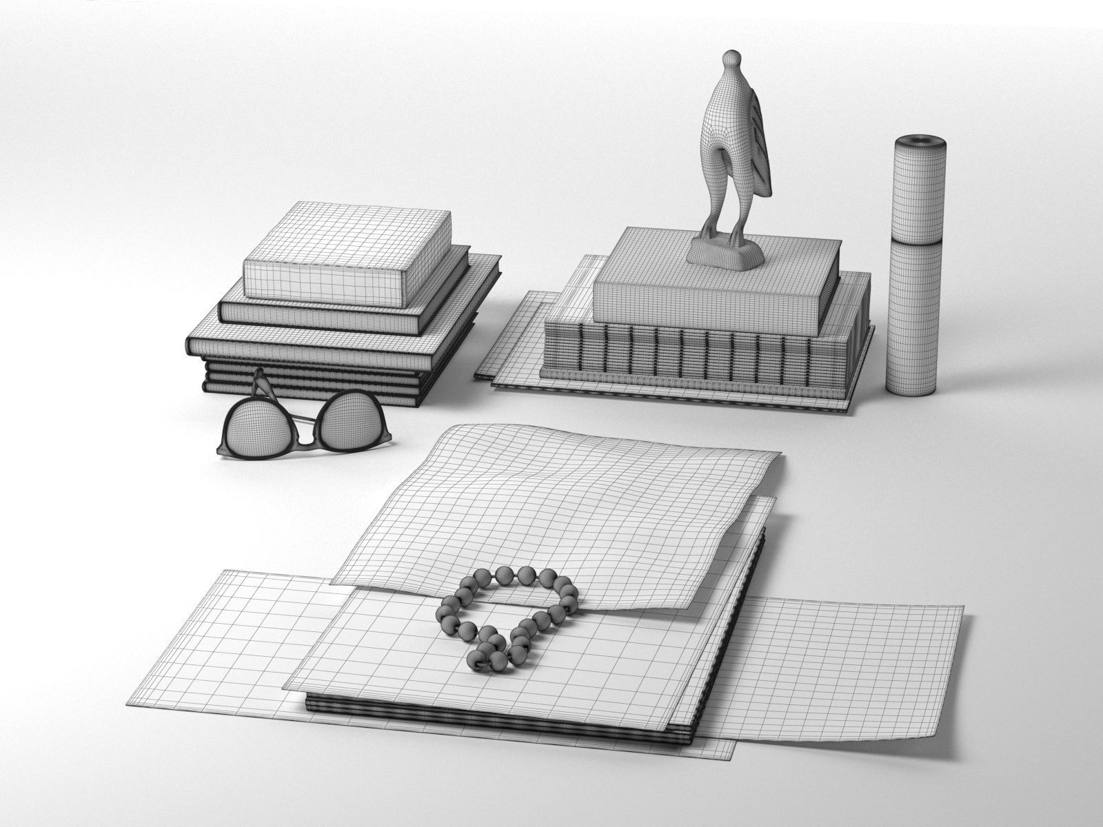 Worktable Composition 3D model_1