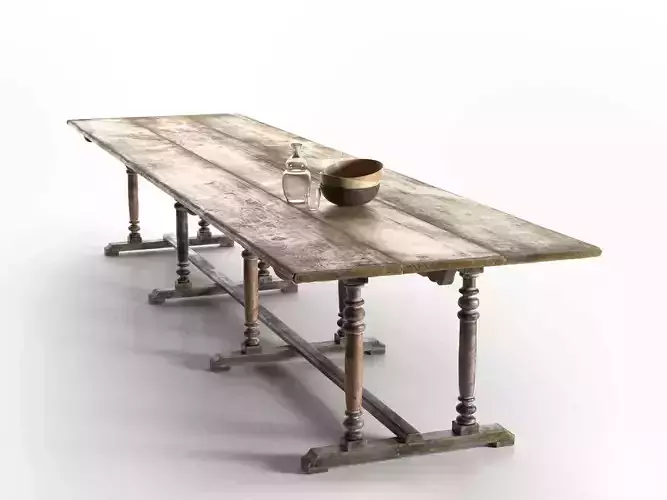 Rectangular Dining Table 3D model