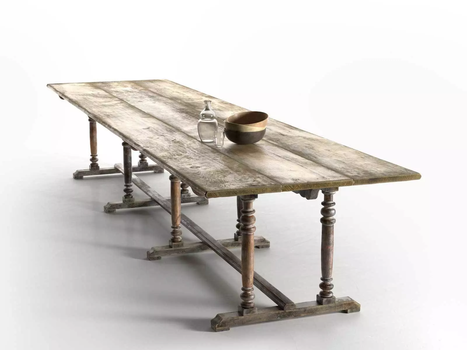 Rectangular Dining Table 3D model_0