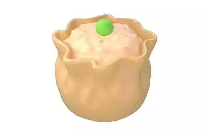 Cartoon Shumai v1 001 Low-poly 3D model 3