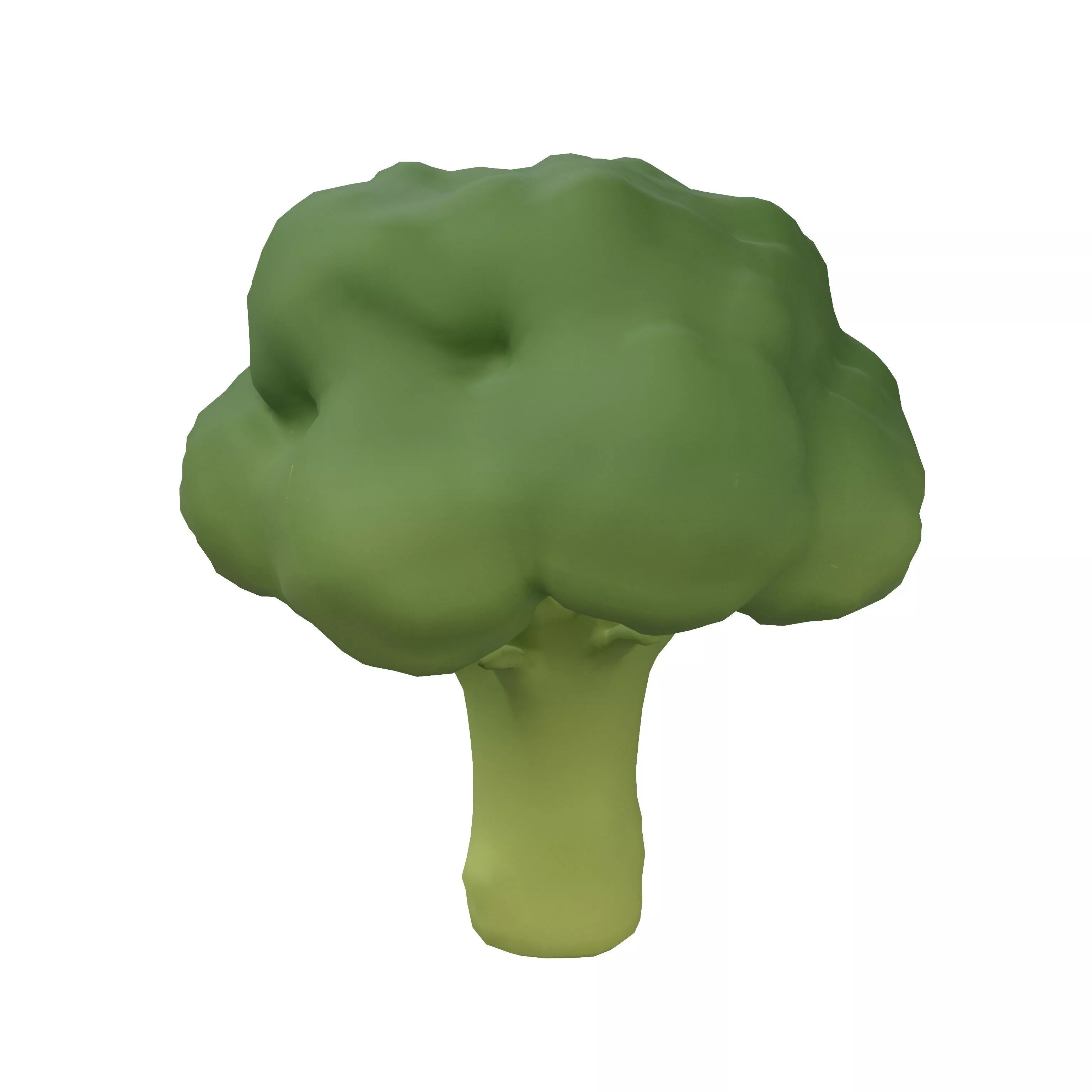 Cartoon Broccoli v2 002 Low-poly 3D model
