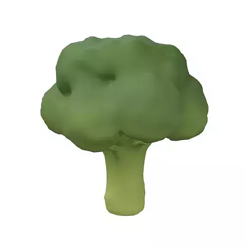 Cartoon Broccoli v2 002 Low-poly 3D model