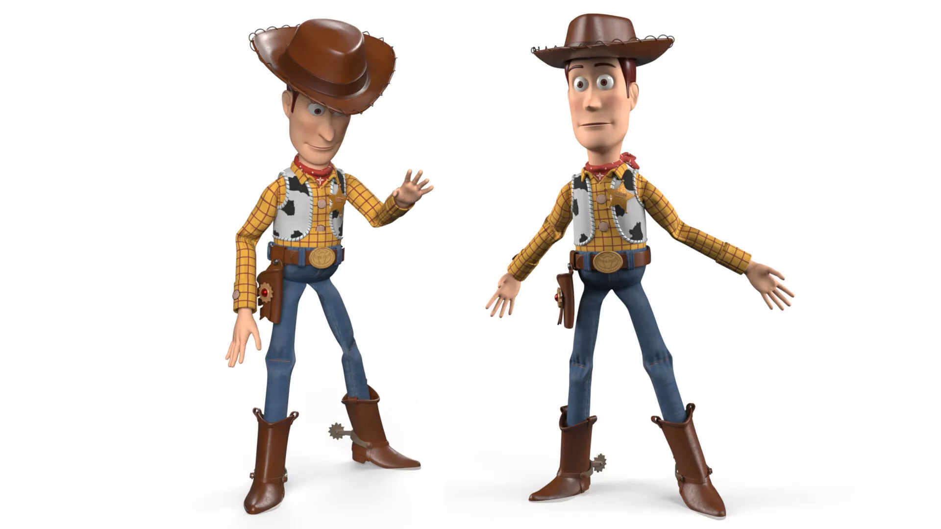 Toy Story Sheriff Woody Rigged 3D model