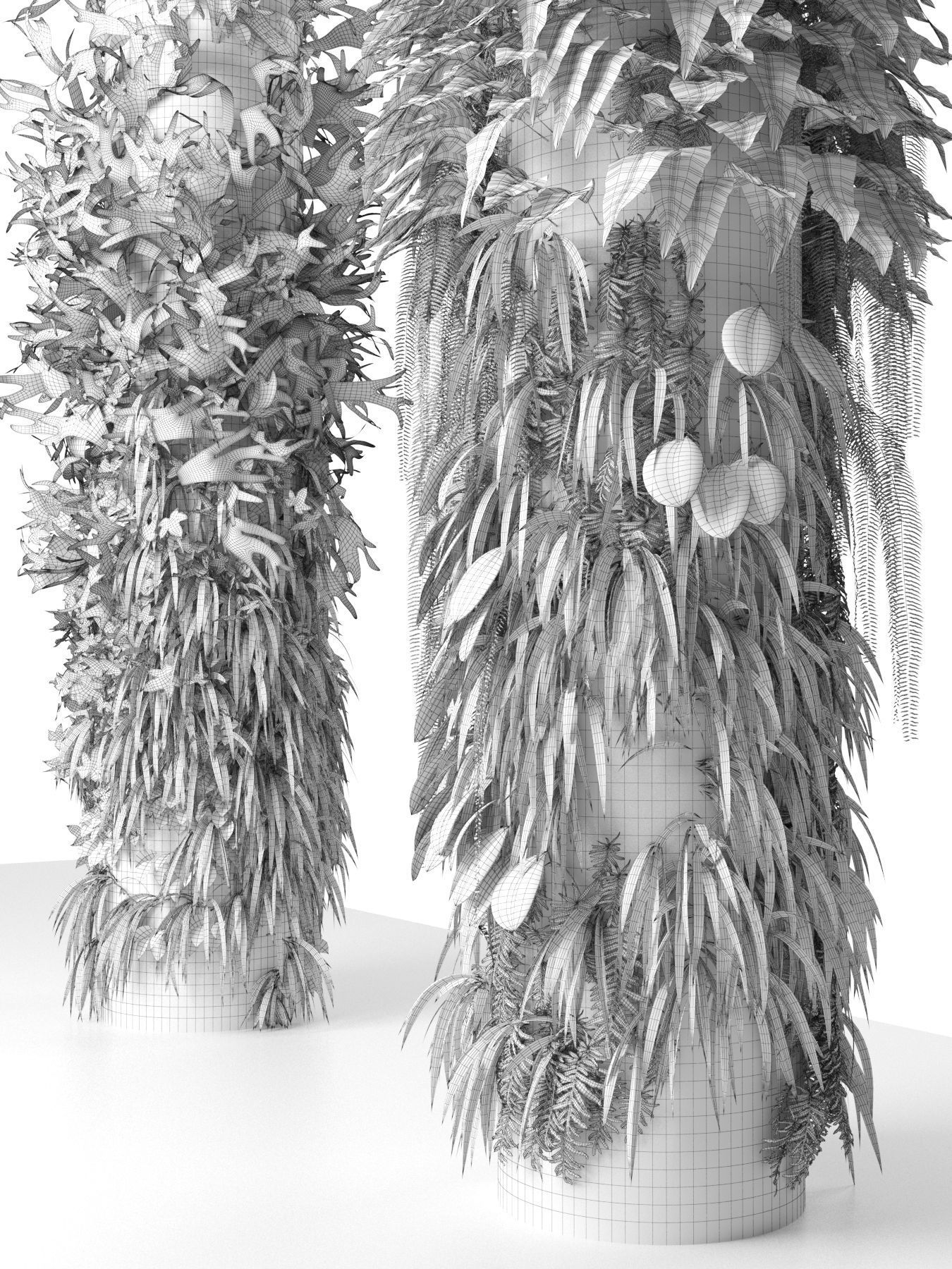 Columns Garden 3D model_5