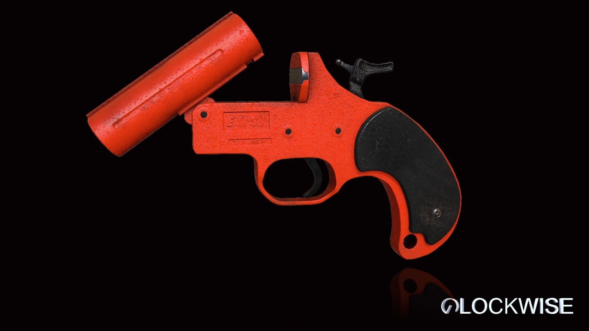 Flare Gun Low-poly 3D model_5
