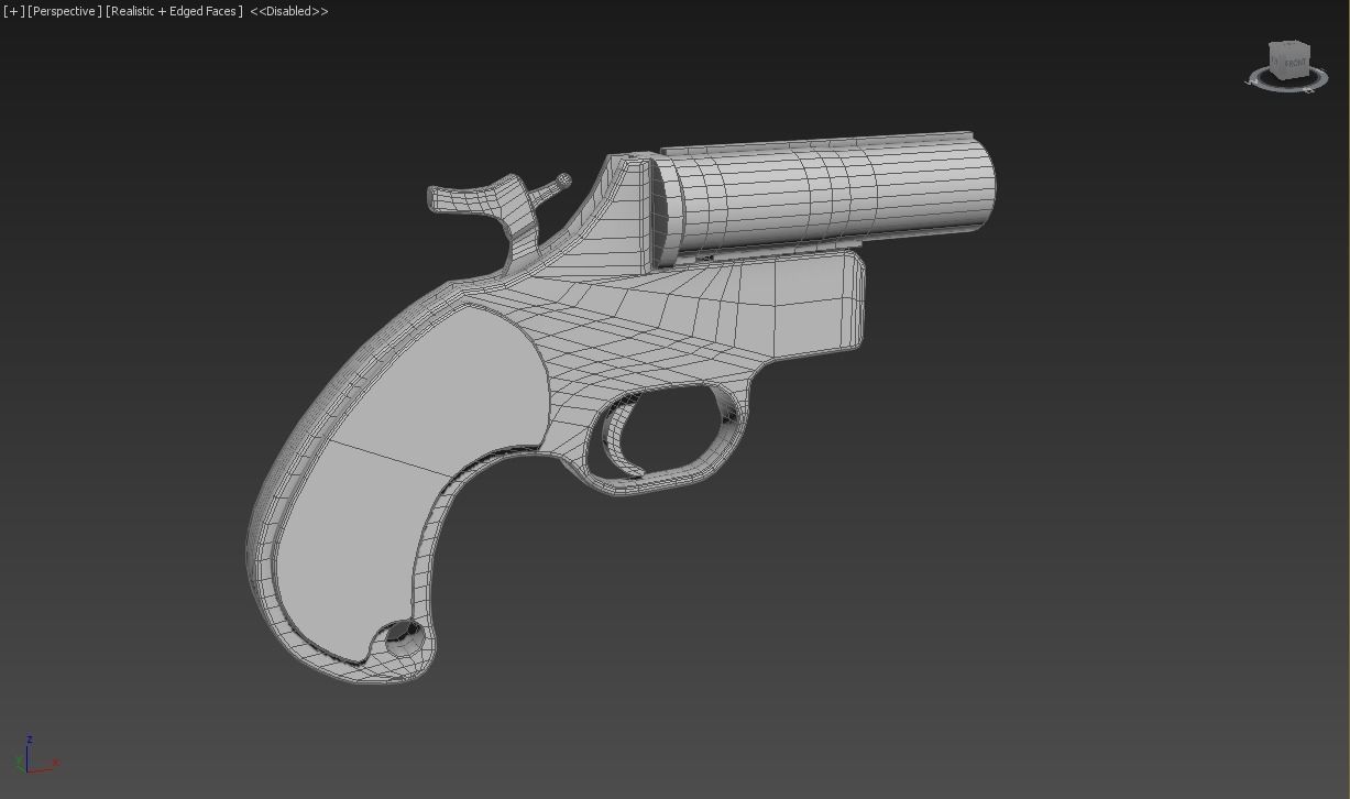 Flare Gun Low-poly 3D model_6