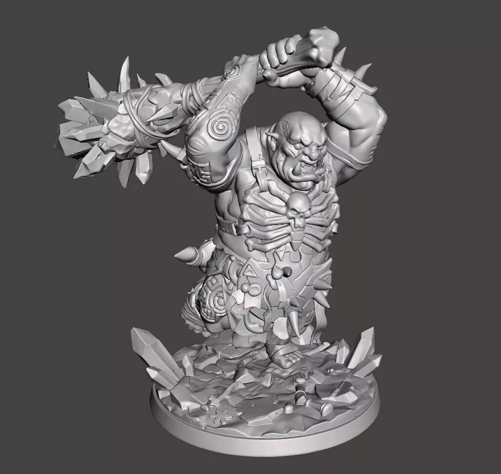 Crystal Cave Brute Giant Monster Miniature 3D print model