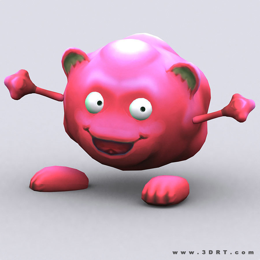 3DRT - Chibiimon - Cloudy Low-poly 3D model_4