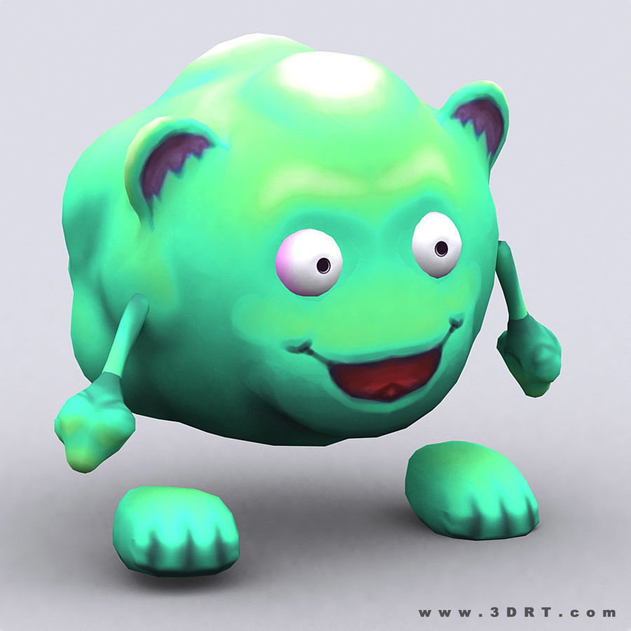 3DRT - Chibiimon - Cloudy Low-poly 3D model_2