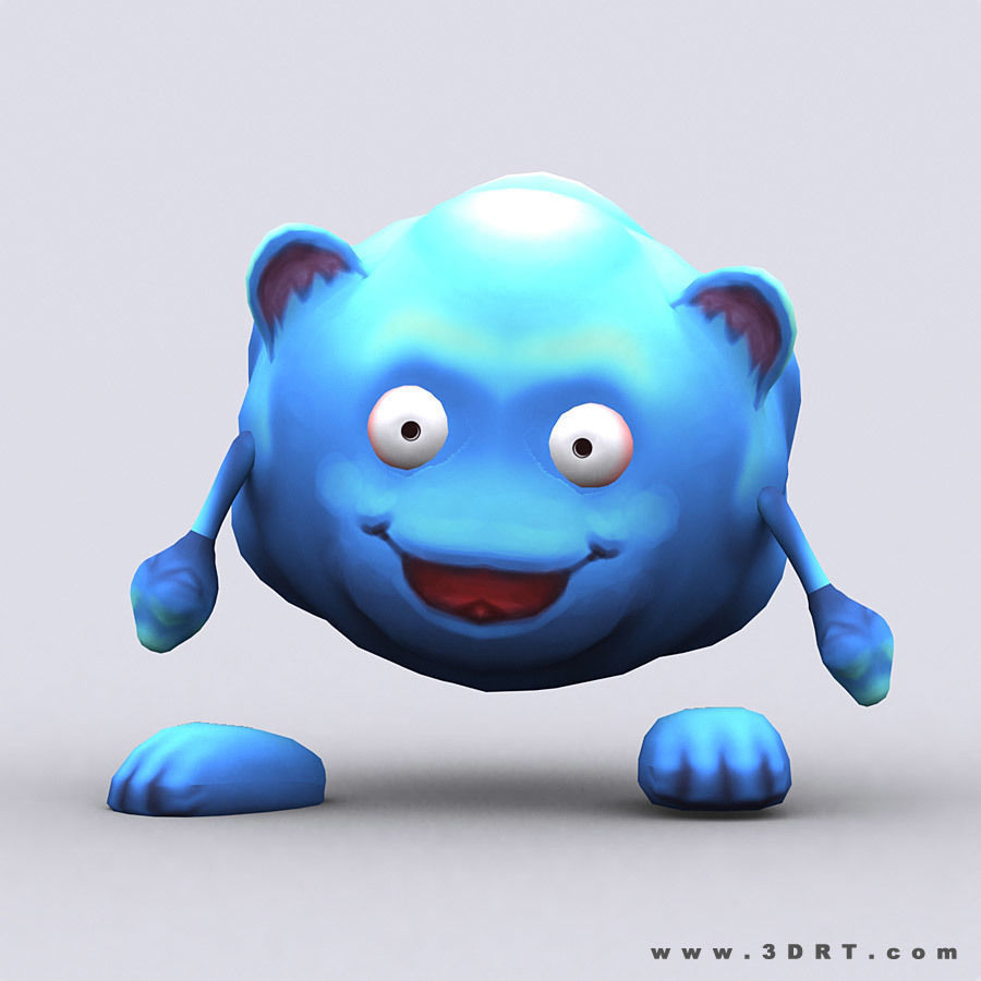 3DRT - Chibiimon - Cloudy Low-poly 3D model_3