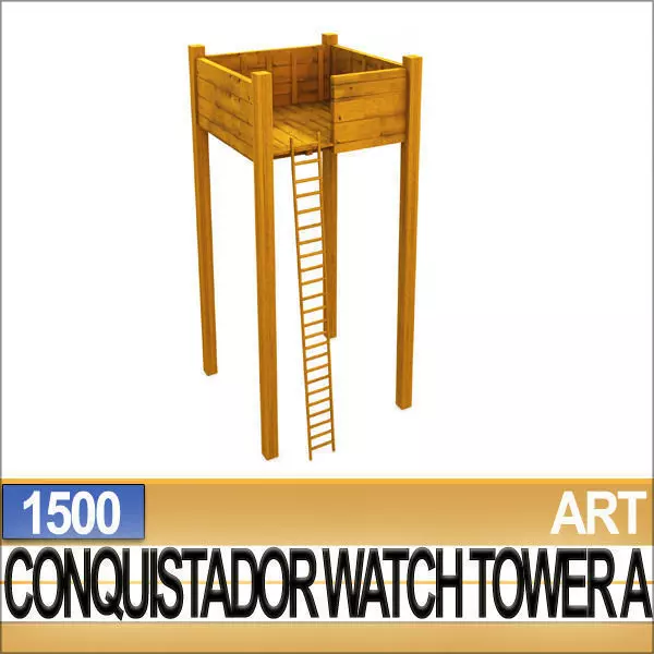 3D Models Conquistador Watch Tower A 1500  3D model_0