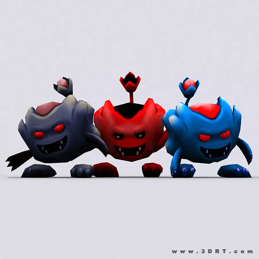 3DRT - Chibiimon - Imp Low-poly 3D model_0