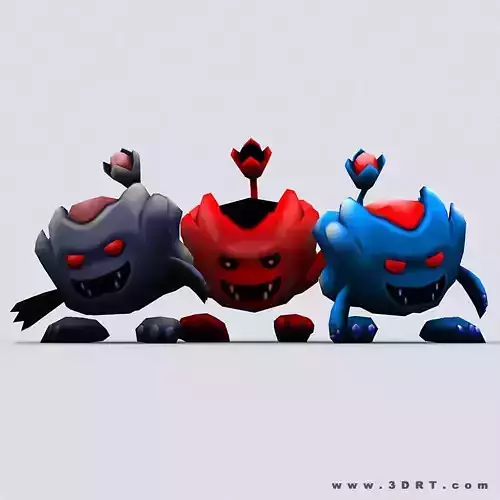 3DRT - Chibiimon - Imp Low-poly 3D model