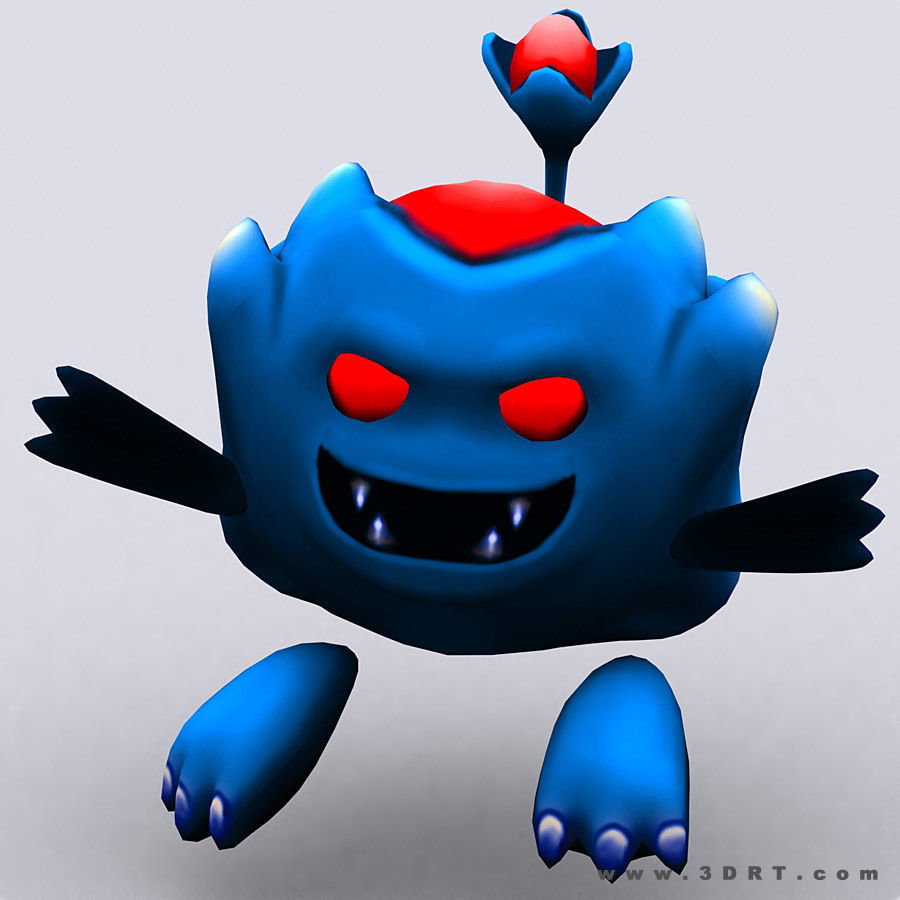 3DRT - Chibiimon - Imp Low-poly 3D model_5