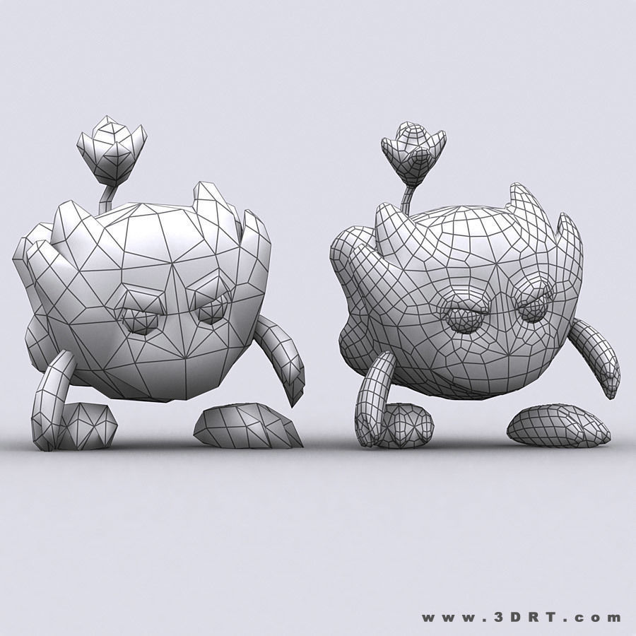 3DRT - Chibiimon - Imp Low-poly 3D model_6