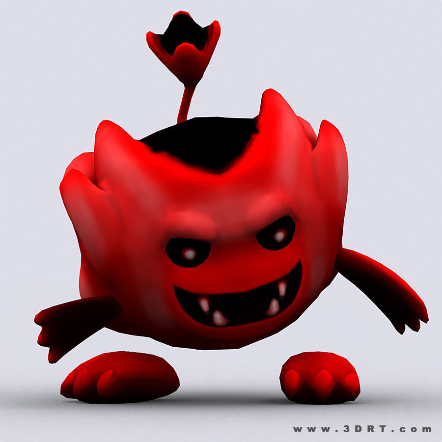 3DRT - Chibiimon - Imp Low-poly 3D model_4