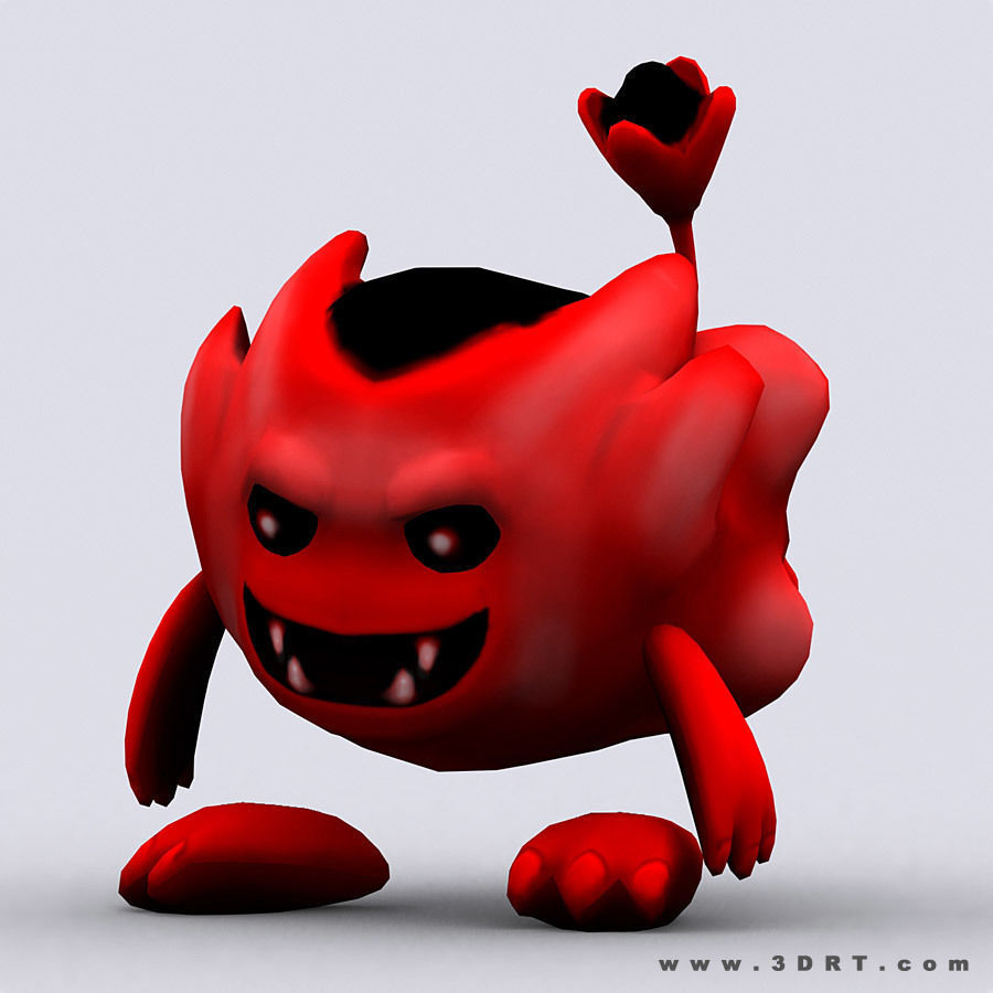 3DRT - Chibiimon - Imp Low-poly 3D model_3