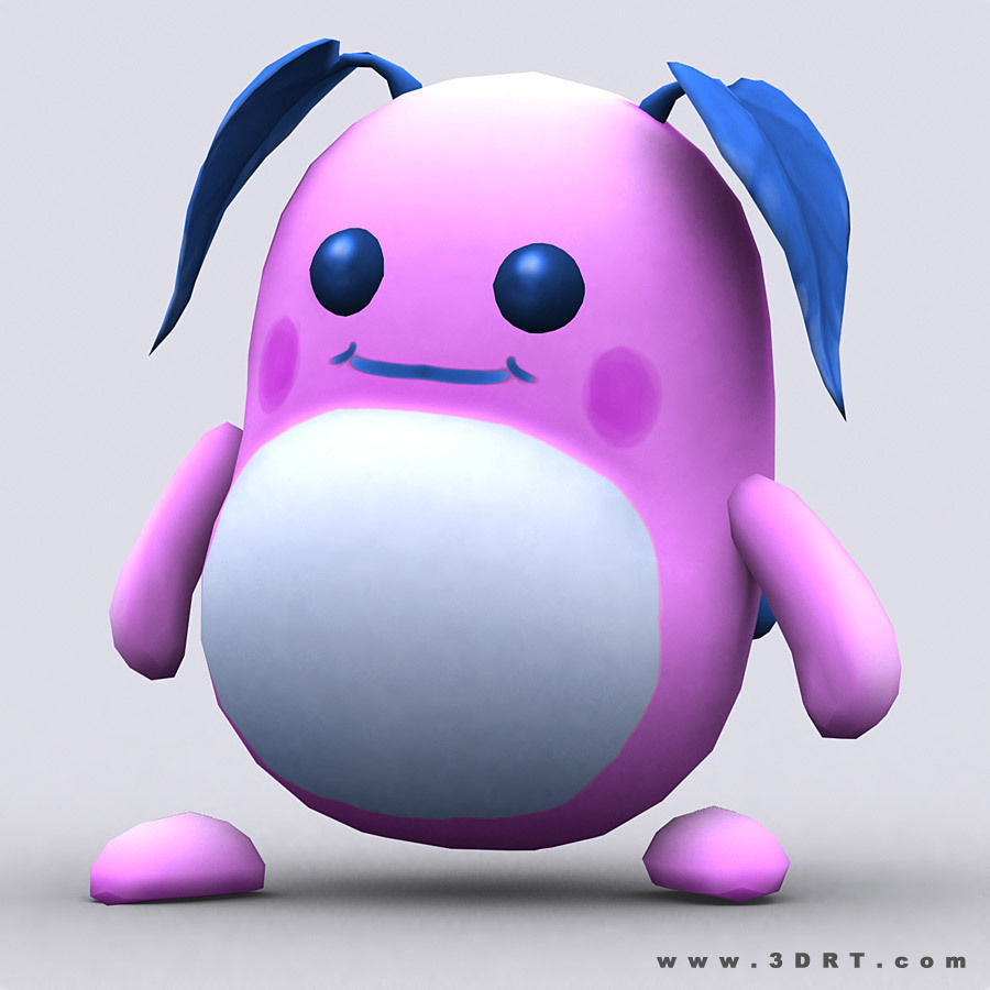 3DRT - Chibiimons - Moony Low-poly 3D model_4