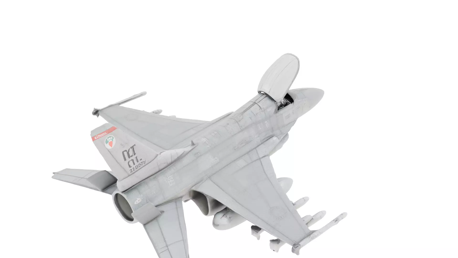 High Poly F-16 Fighting Falcon Jet 3D Model 3D model