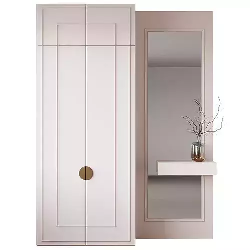 Neoclassical Style Hallway 18 3D model 4