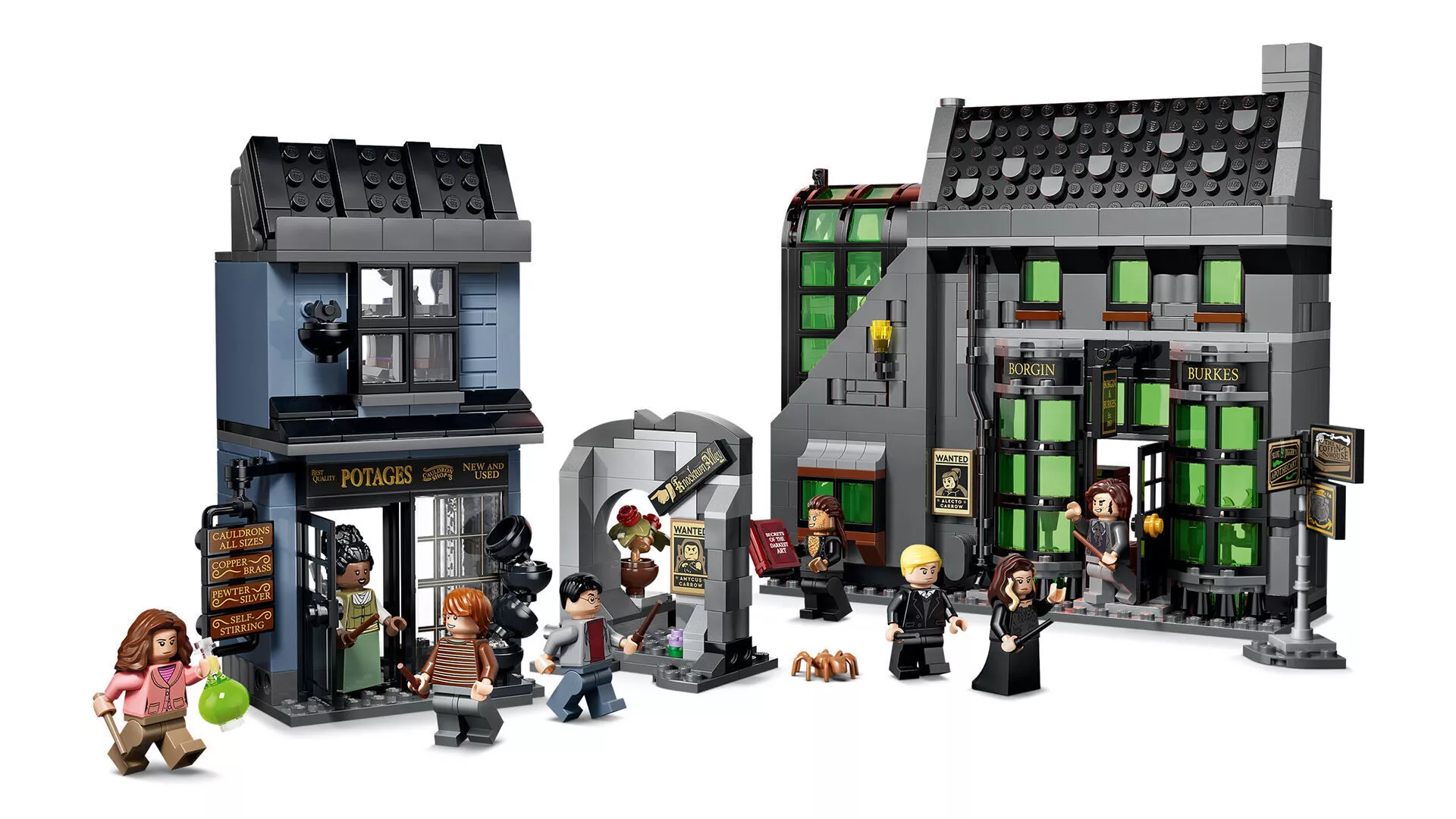 TwindBricks3D - 76471 Knockturn Alley Wizarding Shops 3D print model