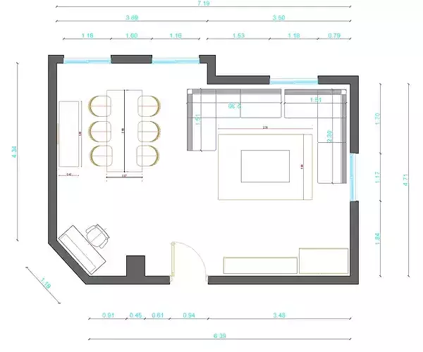 IKEA Apartment Interior Max AutoCAD DWG Shopping Scandinavian  3D model 6