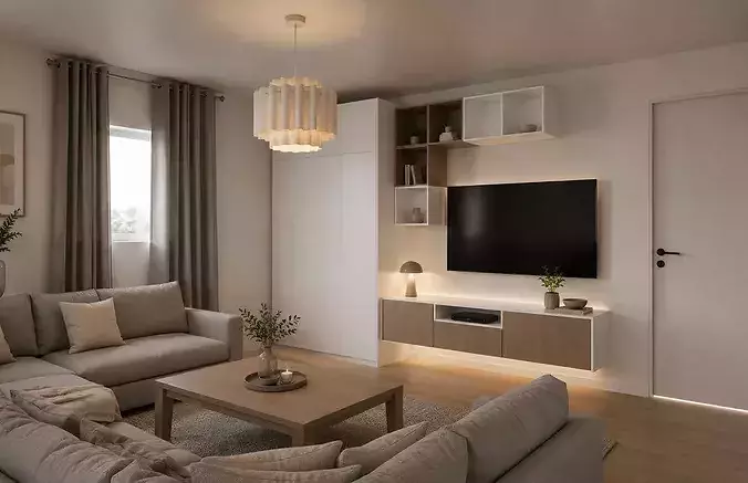IKEA Apartment Interior Max AutoCAD DWG Shopping Scandinavian  3D model 3